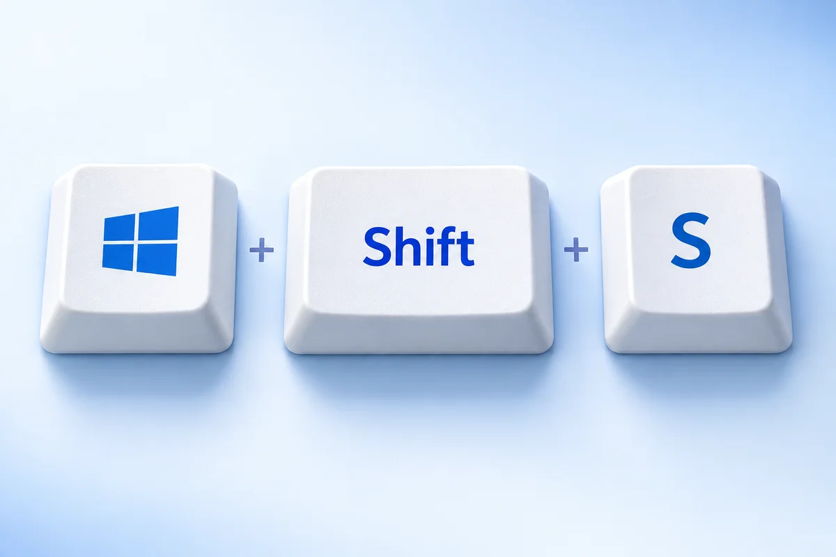 Windows, Shift and S keycaps for opening the capture overlay